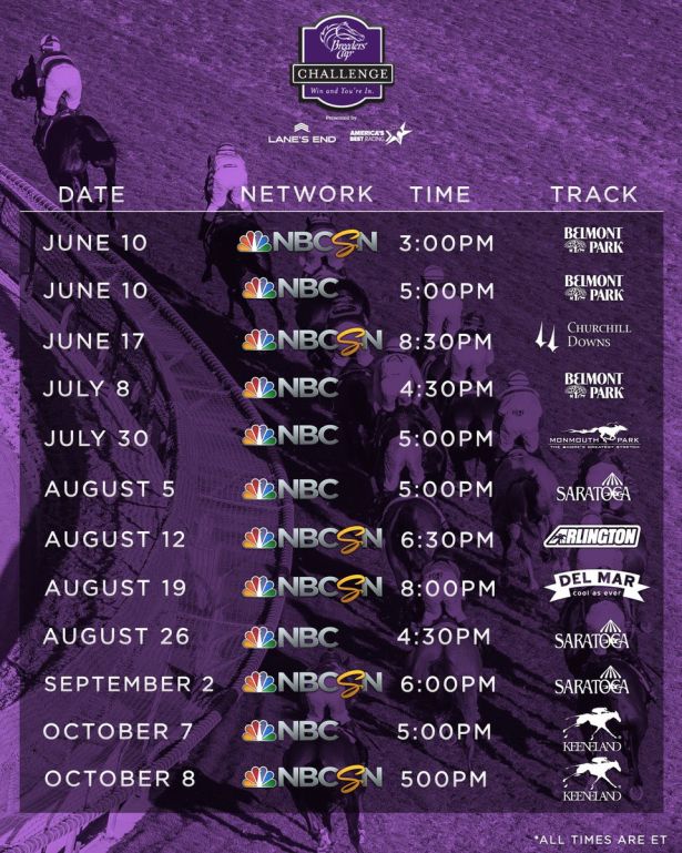 2017 Breeders' Cup Challenge Television Schedule Released